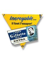 Emaille plaat - Gillette scheermessen - Emaille