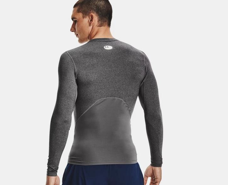 Under Armour HG Armour Comp LS-GRY 090 - Maat MD, Kleding | Heren, T-shirts, Grijs, Nieuw, Maat 48/50 (M), Ophalen of Verzenden
