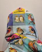 300x280cm! Pop Bohemian stof met geschilderde passerotti -