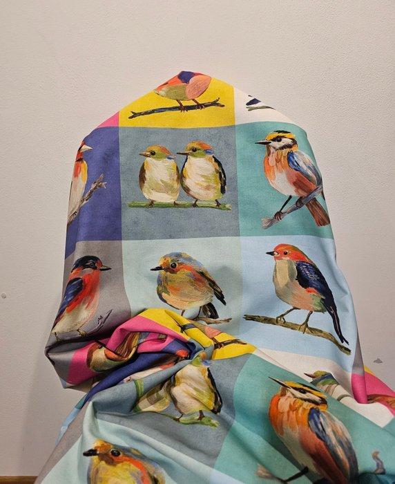 300x280cm! Pop Bohemian stof met geschilderde passerotti -, Antiquités & Art, Tapis & Textile