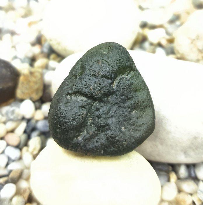 Moldaviet - uit Zliv, Zuid-Bohemen - Hoogte: 30 mm -, Verzamelen, Mineralen en Fossielen