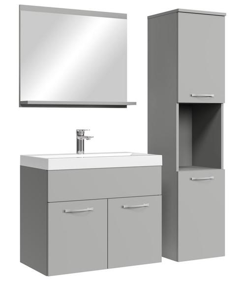Badkamermeubel Set Montreal 60 x 35 cm - Mat Grijs, Huis en Inrichting, Badkamer | Badkamermeubels, Nieuw, Verzenden