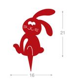 NIEUW - Decoratieve tuinsteker konijn oranje 17 x 21 cm, Tuin en Terras, Verzenden, Nieuw