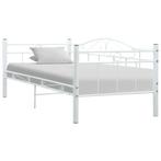 Metaal bedbank 90x200 | OP = OP | 61% Voordeel!, Huis en Inrichting, Eenpersoons, Verzenden, Wit, Nieuw