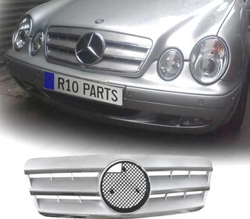 CALANDRE MERCEDES CLK W208 COUPÉ + CABRIO 96-02 CHROMÉ, Verzenden