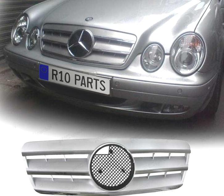 CALANDRE MERCEDES CLK W208 COUPÉ + CABRIO 96-02 CHROMÉ, Auto-onderdelen, Carrosserie, Verzenden