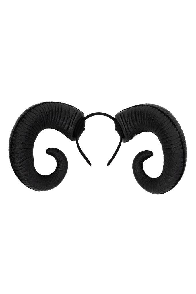 Haarband Hoorns Zwart Diadeem Demoon Duivel Ram Bok Haar Ban, Kleding | Dames, Carnavalskleding en Feestkleding, Nieuw, Ophalen of Verzenden