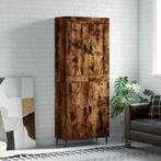 vidaXL Hoge kast 69,5x34x180 cm bewerkt hout gerookt, Huis en Inrichting, Kasten | Dressoirs, Nieuw, Verzenden