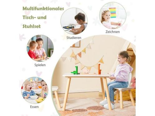 Coast kindertafel met 2 stoelen 3. Kinderstoel met massief, Huis en Inrichting, Woonaccessoires | Overige, Nieuw, Verzenden