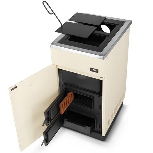 CV houtkachel - beige - energielabel: A+ - 17 kW, Huis en Inrichting, Kachels, Nieuw, Ophalen of Verzenden