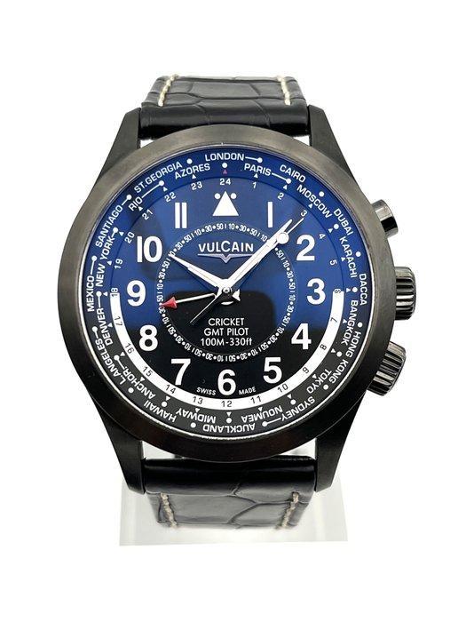 Vulcain - Aviator Cricket GMT Pilot - Limited Edition Black, Handtassen en Accessoires, Horloges | Heren