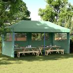 vidaXL Partytent inklapbaar pop-up met 3 zijwanden groen, Tuin en Terras, Verzenden, Nieuw