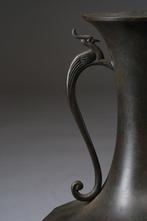 Patinated bronze feniks vaas - Gepatineerd brons - Japan -