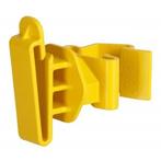 T-post tape insulator, yellow, for up to 50 mm