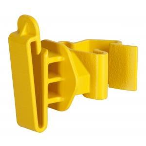 T-post tape insulator, yellow, for up to 50 mm, Dieren en Toebehoren, Stalling en Weidegang