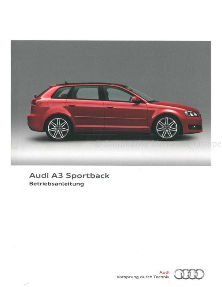2011 AUDI A3 SPORTBACK INSTRUCTIEBOEKJE DUITS, Auto diversen, Handleidingen en Instructieboekjes