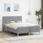 vidaXL Bedframe Lichtgrijs 120 x 200 cm Polyester, Huis en Inrichting, Slaapkamer | Matrassen en Bedbodems, Verzenden, Nieuw
