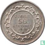 Tunesië 50 centimes 1916 (AH1335), Timbres & Monnaies, Monnaies | Afrique, Verzenden, Losse munt