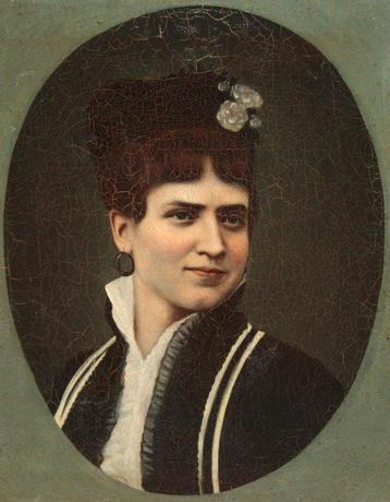 École française (XIX) - Retrato femenino