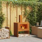 vidaXL Vuurkorf met Schouw 60x40x96 cm Weerbestendig Staal, Huis en Inrichting, Haarden, Verzenden, Nieuw