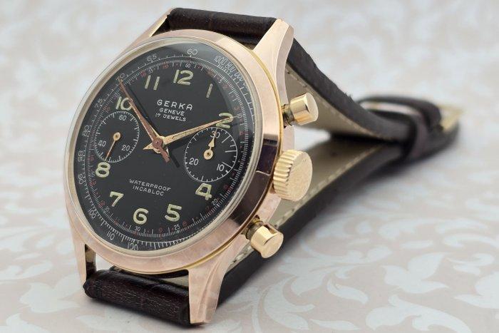 Chronographe Suisse - GERKA - Cal. Vênus 188 - Sans Prix de, Handtassen en Accessoires, Horloges | Heren