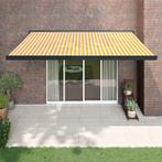 vidaXL Luifel uittrekbaar 4,5x3 m stof en aluminium geel en, Tuin en Terras, Verzenden, Nieuw