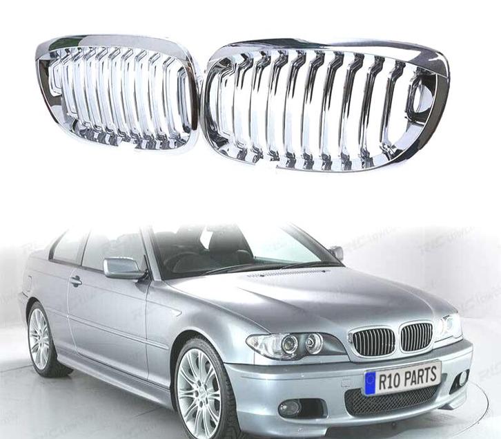 CALANDRES AVANT BMW E46 COUPÉ CABRIO 03+ CHROMÉ, Auto-onderdelen, Carrosserie, Verzenden