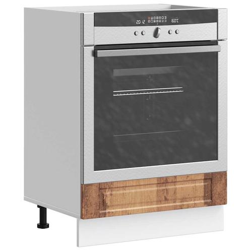 vidaXL Ovenkast Porto bewerkt hout oud houtkleurig, Huis en Inrichting, Kasten | Overige, Nieuw, Verzenden