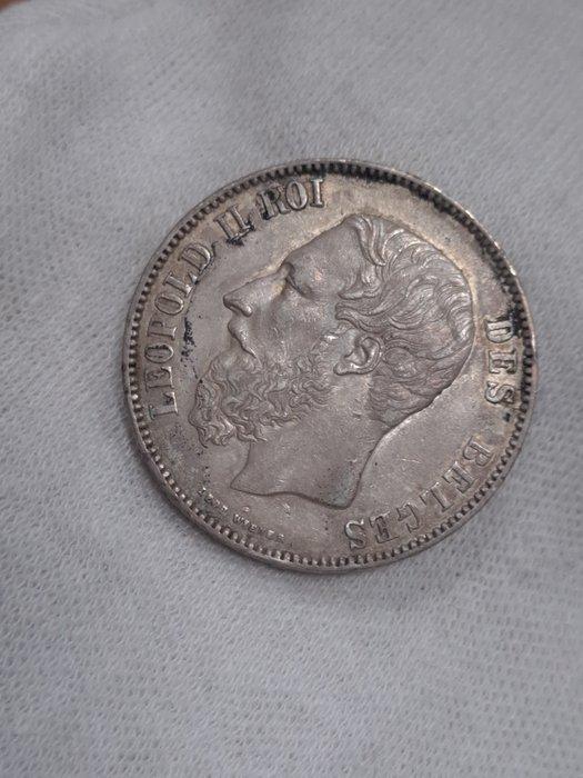 België. Leopold II. 5 Francs 1870 (Zonder minimumprijs), Postzegels en Munten, Munten | Nederland