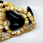 Tesbih gebedsketting Amber mozaïek kralen trompetvormig 65,4