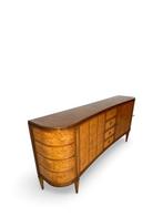 Dressoir - Walnoot, Messing, Hout, Wortelnotenhout, Antiek en Kunst