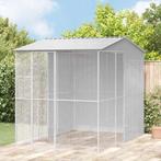 vidaXL Vogelkooi Grijs 215 x 310 x 247 cm Gegalvaniseerd, Dieren en Toebehoren, Verzenden, Nieuw
