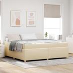 vidaXL Bedframe met matras met matras Crème 200 x 200 cm, Huis en Inrichting, Slaapkamer | Bedden, Verzenden, Nieuw