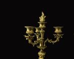 Kandelaber (2) - Gouden-bronzen circa 1890 - 45 cm