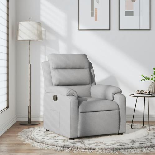 vidaXL Fauteuil verstelbaar stof lichtgrijs, Huis en Inrichting, Fauteuils, Nieuw, Verzenden