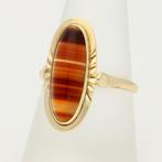 Ring - 14 karaat Geel goud - Agaat, Nieuw