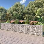vidaXL Mur à gabion avec couvercles Acier galvanisé 600, Jardin & Terrasse, Clôtures de jardin, Neuf, Verzenden