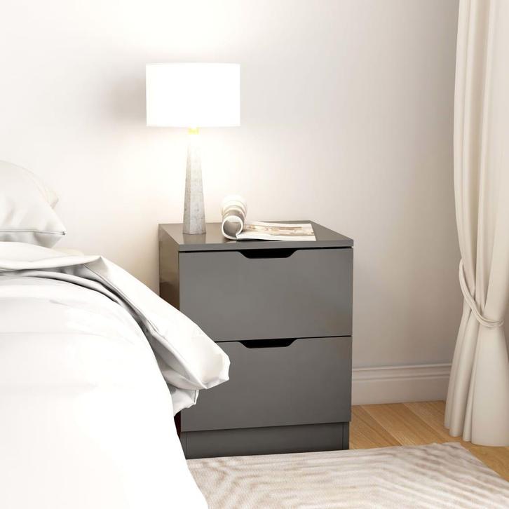 Nachtkastje Grijs 40x40x50 | Retour Deal | -46%, Huis en Inrichting, Slaapkamer | Nachtkastjes, Nieuw, Hout, Minder dan 55 cm
