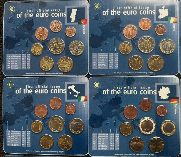 Europa. Series 1 Cent - 2 Euro 1999/2002 (12 series) (Zonder, Timbres & Monnaies, Monnaies | Europe | Monnaies euro