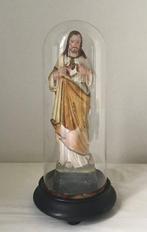 Beeld, Heilig Hart van Jezus onder glazen stolp - 38 cm -, Antiek en Kunst