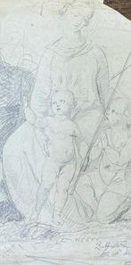 Raffaele Postiglione (1818-1897) - Donna con bambinelli