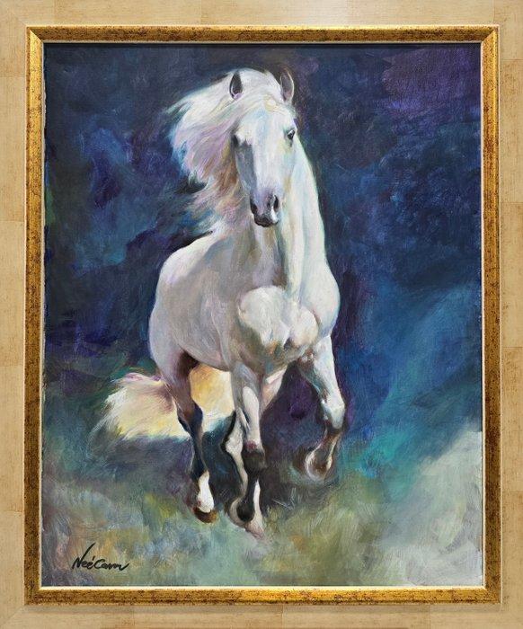 Noé Caron (1942) - NO RESERVE - Noblesse blanche, Antiek en Kunst, Kunst | Schilderijen | Klassiek