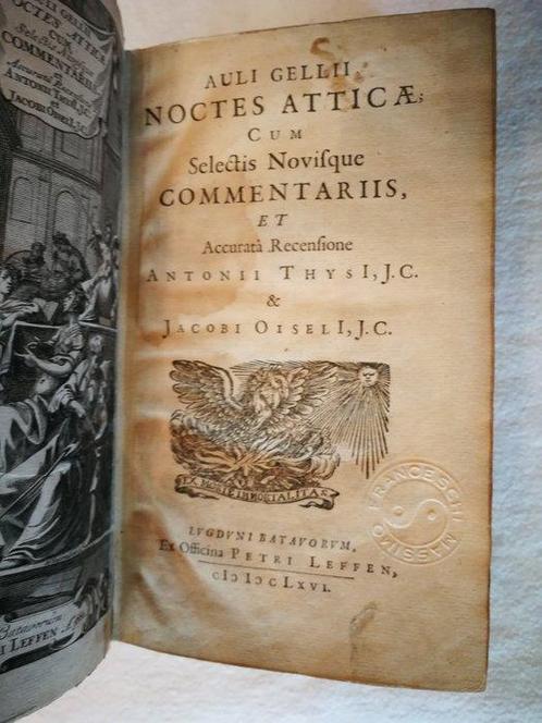 Aulo Gellio - Noctas Atticae Cum selectis novisque, Antiek en Kunst, Antiek | Boeken en Manuscripten