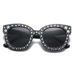 Oversized Mozaïek Zonnebril voor Dames - Retro Catwalk Bril, Handtassen en Accessoires, Zonnebrillen en Brillen | Heren, Nieuw
