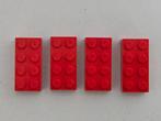 Lego - Test Stenen - Serie van 4 unieke rode teststenen van