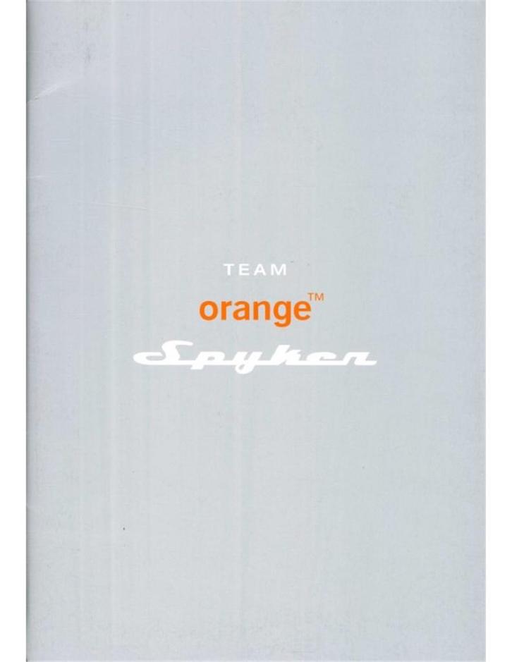2003 SPYKER CARS TEAM ORANGE PERSMAP ENGELS, Livres, Autos | Brochures & Magazines