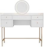 2dekans | Kaptafel Samira - Incl. Spiegel en LED - Wit, Huis en Inrichting, Woonaccessoires | Spiegels, Ophalen of Verzenden, Nieuw