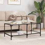 vidaXL Salontafel met transparant glazen blad 98,5x50x40 cm, Huis en Inrichting, Tafels | Salontafels, Verzenden, Nieuw