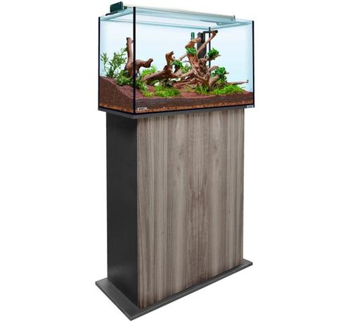 Aquatank 82x40x50cm aquarium + meubel gray oak, Animaux & Accessoires, Poissons | Aquariums & Accessoires, Enlèvement ou Envoi