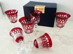 Bokaal (6) - Handmade Six Pieces of Red Crystal Goblet
